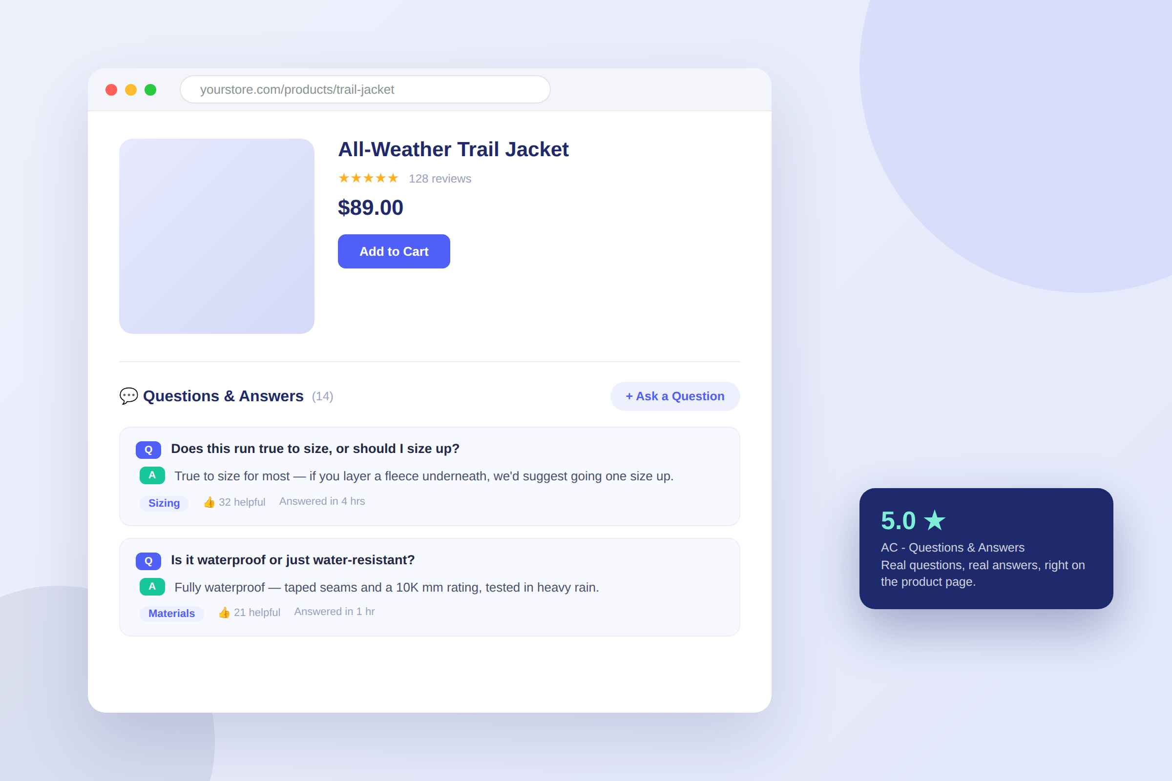 AC ‑ Questions &amp; Answers for Shopify