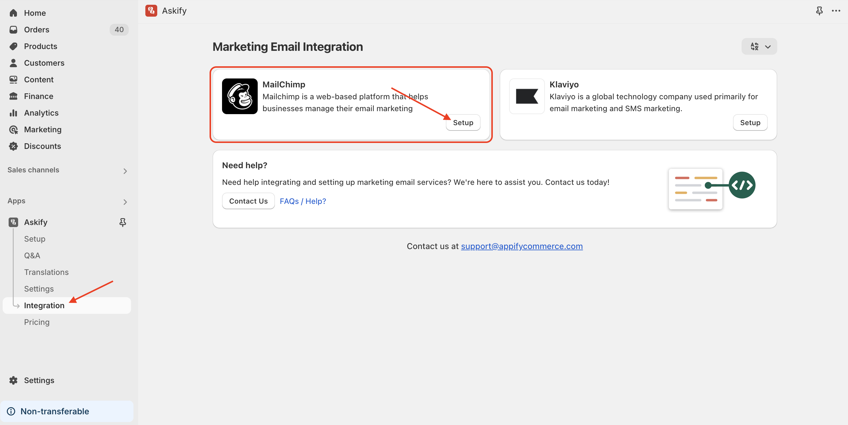 Setup mailchimp 1