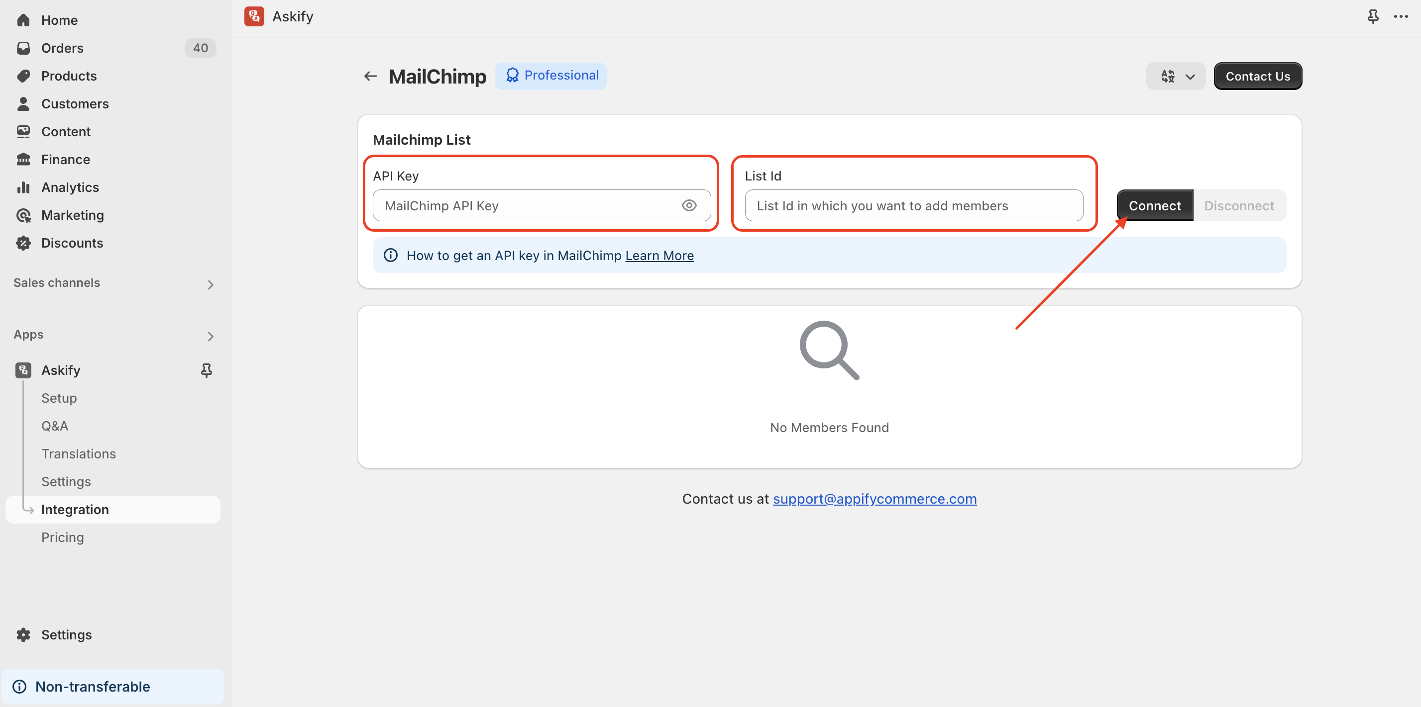 Setup mailchimp 2