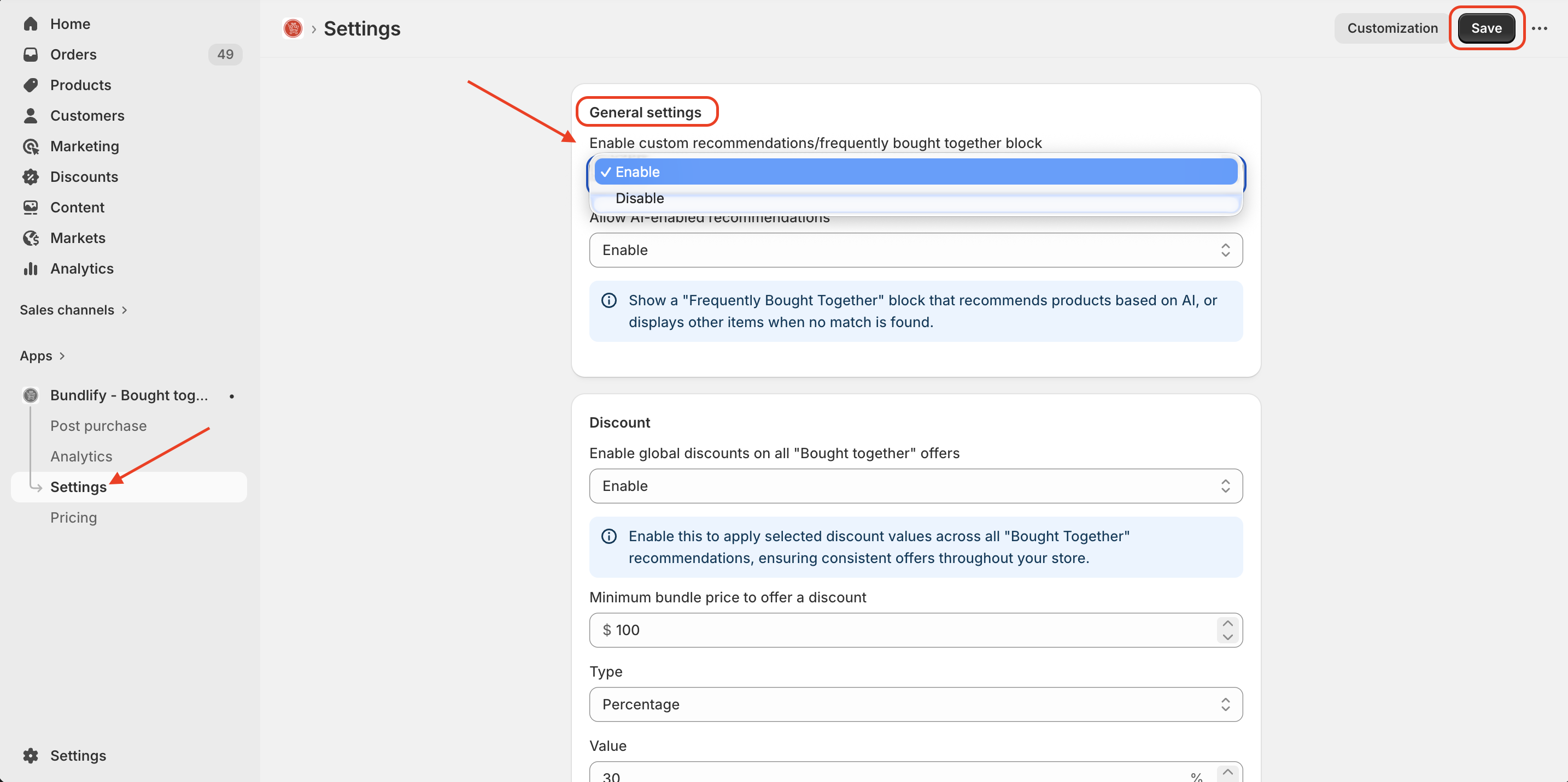 Frequently bought together setup 3