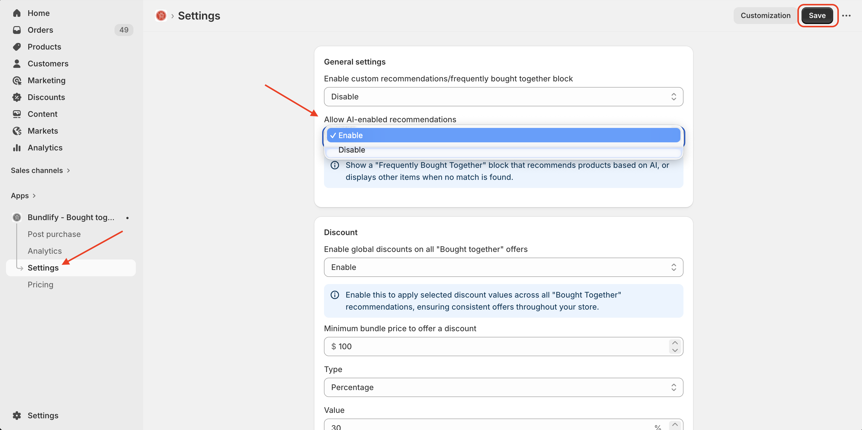 Frequently bought together setup 3