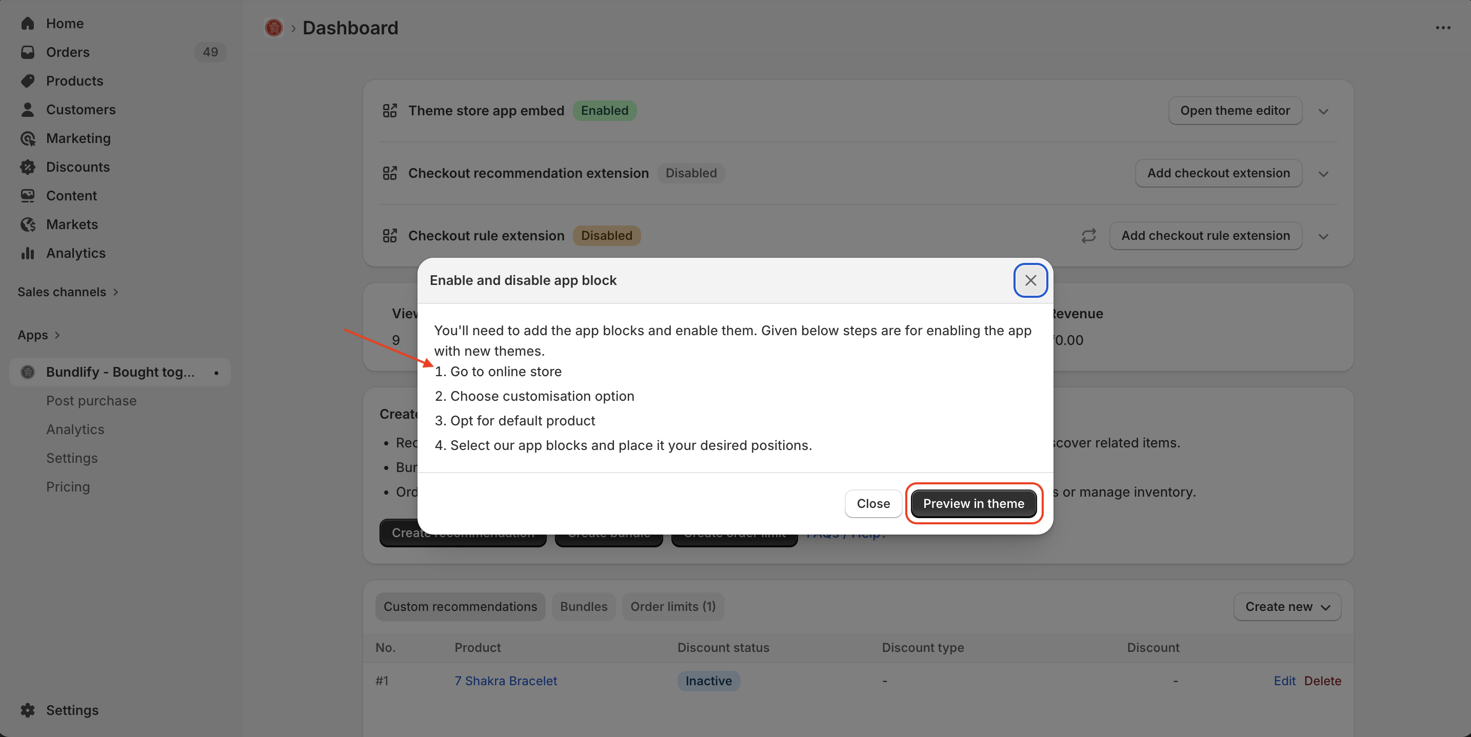 Frequently bought together setup 2