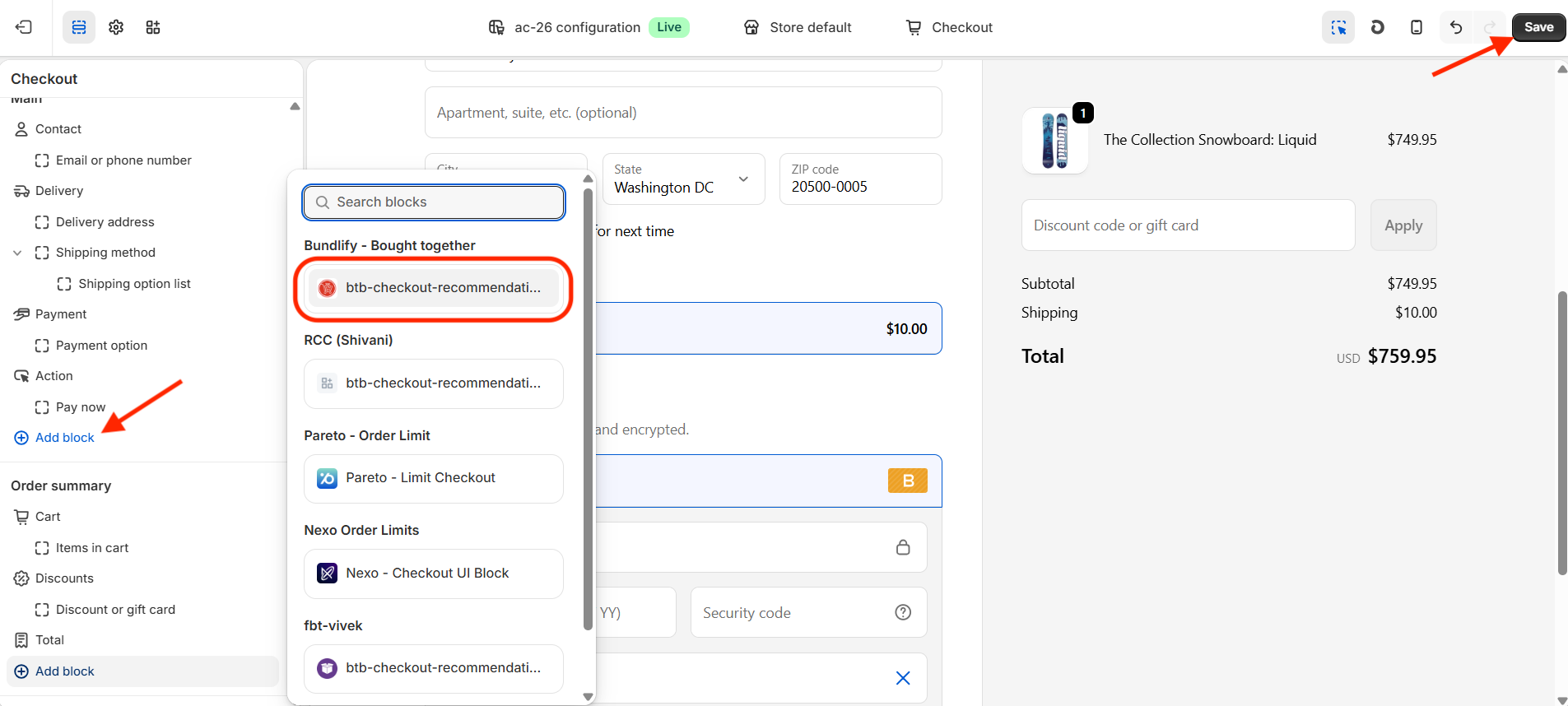 Frequently bought together setup 3