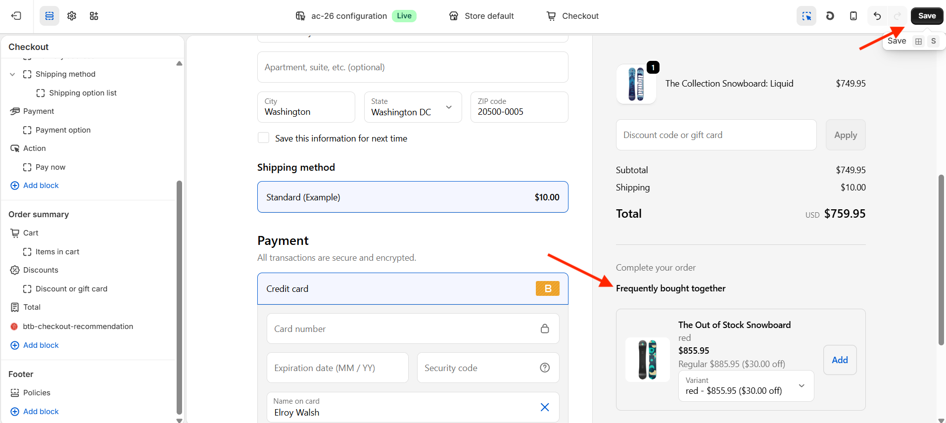 Frequently bought together setup 3