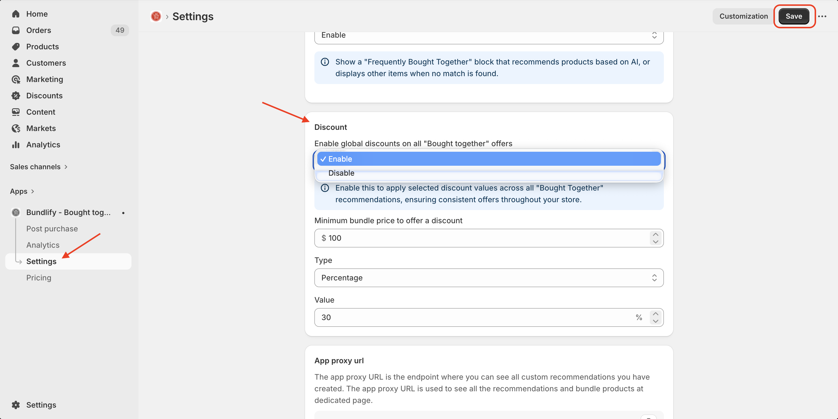 Frequently bought together setup 3