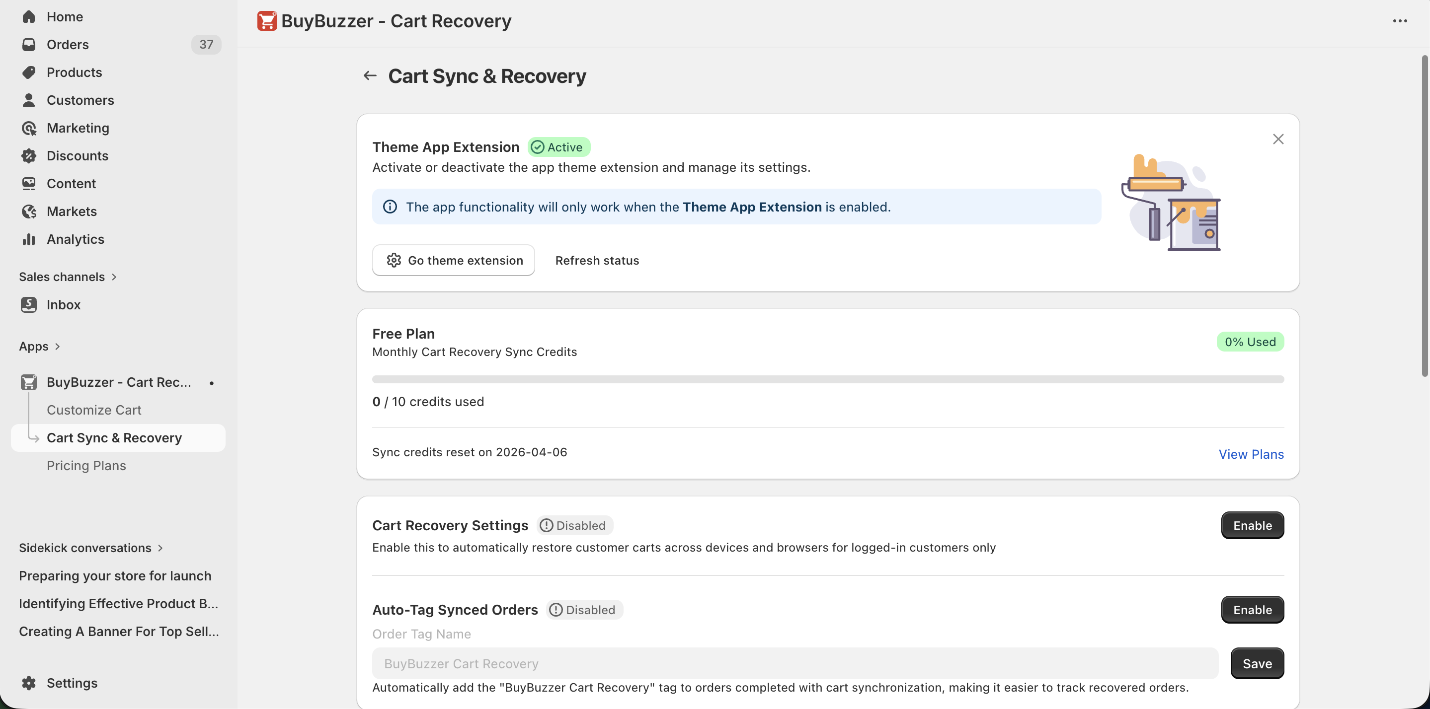 Cart Sync &amp; Recovery